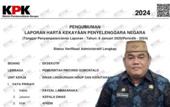 Kolase Foto: LHKPN Kekayaan Kadis DLHK Gorontalo/Hibata.id