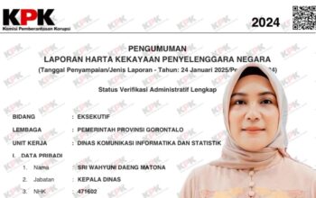 LHKPN - Kepala Dinas Komunikasi, Informatika, dan Statistik (Diskominfo) Provinsi Gorontalo, Sri Wahyuni Daeng Matona/Hibata.id