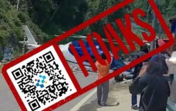 Klarifikasi hoaks Sebuah unggahan foto yang memperlihatkan helikopter mendarat darurat di kebun kopi palu dok. Komdigi/Hibata.id