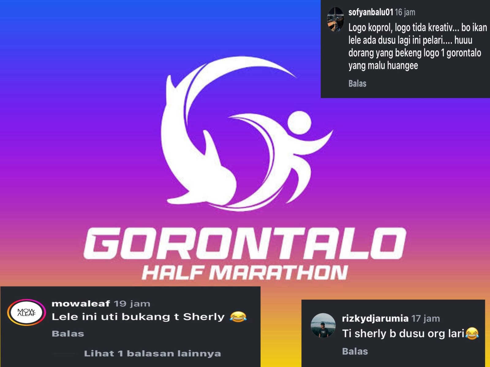 Logo baru Gorontalo Half Marathon (GHM) menuai kritik/Hibata.id