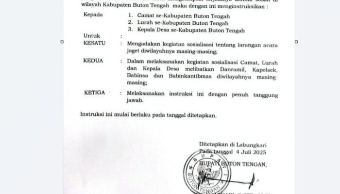 Cegah Korban Jiwa, Bupati Buteng Larang Acara Joget Lewat Instruksi Resmi