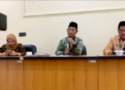 Kepala Kantor Wilayah (Kakanwil) Kementerian Agama Gorontalo Kaswad Sartono saat memberikan arakan di hadapan media Gorontalo soal Asta Protas/Hibata.id