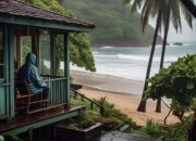 Ilustrasi Ai - Berwisata saat musim hujan tetap bisa menyenangkan asal persiapan matang/Hibata.id