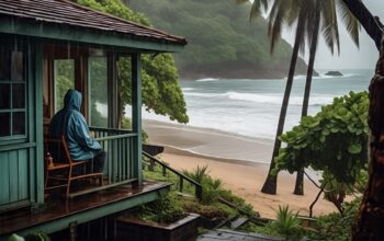 Ilustrasi Ai - Berwisata saat musim hujan tetap bisa menyenangkan asal persiapan matang/Hibata.id