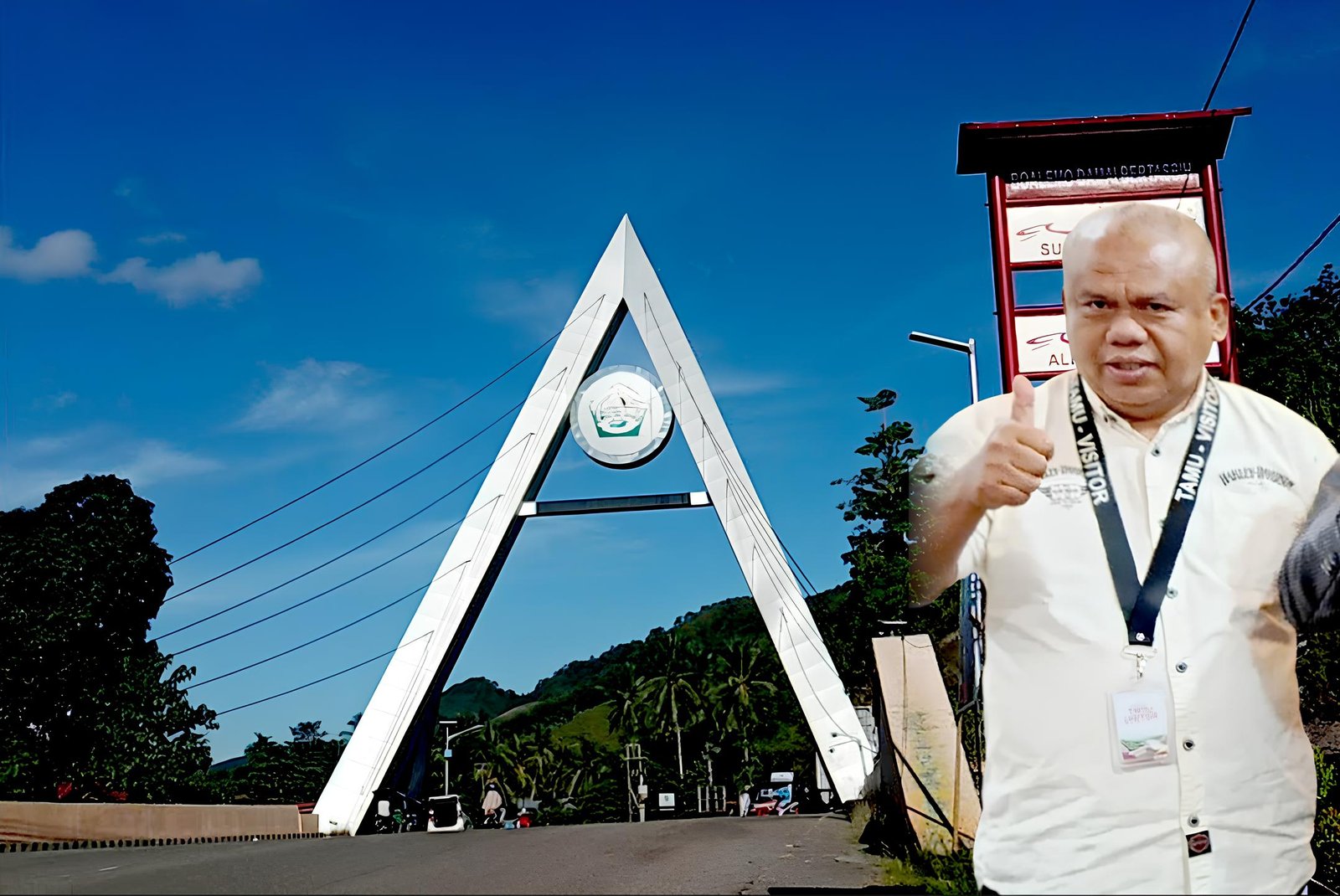 Ketua LP3G Deno Djarai meminta Kejari Boalemo tidak main-main/Kolase Foto/Hibata.id