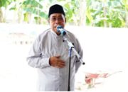 Wali Kota Gorontalo, Adhan Dambea saat memberikan sambutan saat peletakan batu pertama pembangunan TPQ Al-Adha VIII, Jumat, 4 Juli 2025. (Foto: Humas Pemkot Gorontalo)