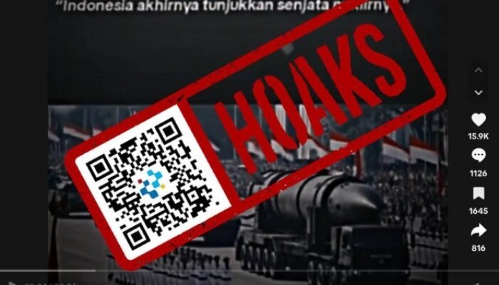 Cek Fakta: Video Klaim Indonesia Pamer Senjata Nuklir adalah Hoaks