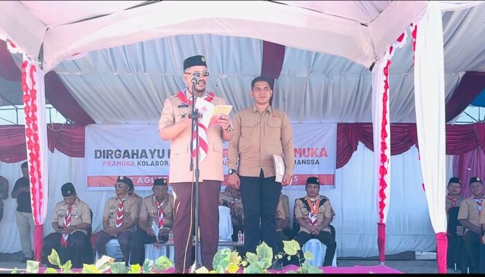 HUT Pramuka ke-64, Bupati Azhari Ajak Kader Perkuat Jati Diri dan Ketahanan Bangsa