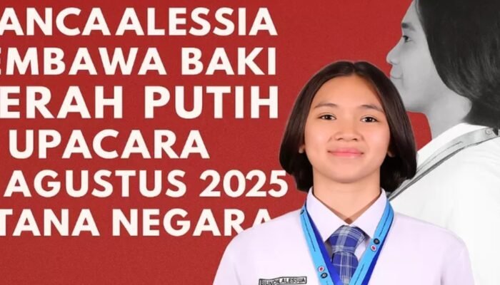 Bianca Alessia Christabella, Putri Tomohon Pembawa Baki Bendera di Istana Merdeka