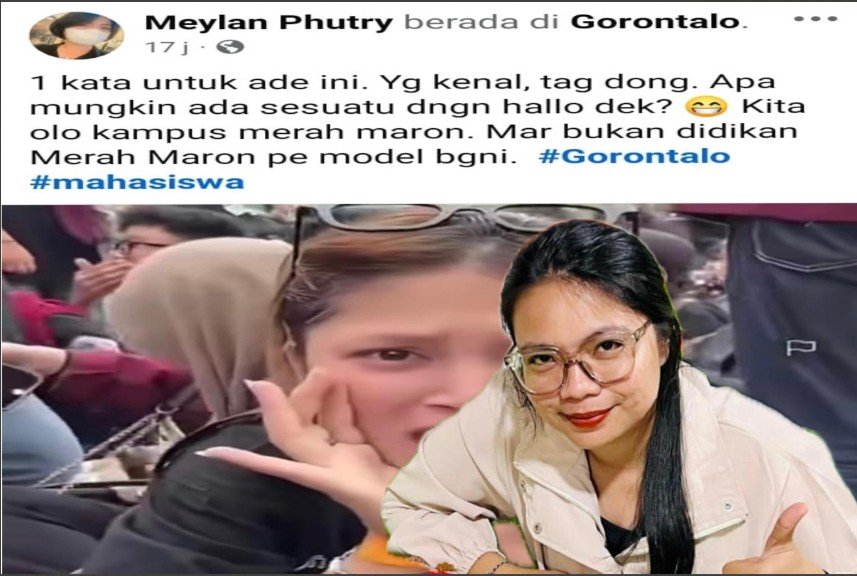 Unggahan Seorang anggota Kepolisian Wanita (Polwan) di Gorontalo/Hibata.id