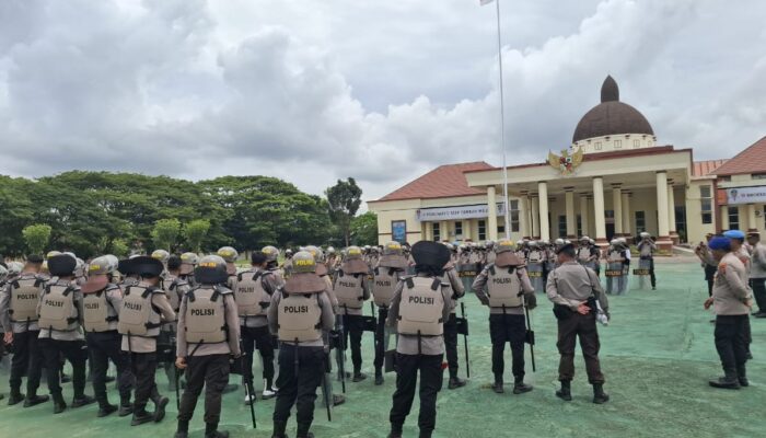 Polres Pohuwato Gelar Show of Force Jelang Aksi Mahasiswa