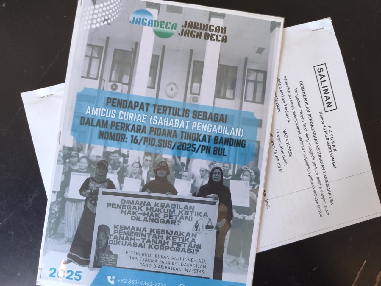 dokumen Amicus Curiae . (Foto: Dok. Istw Hibata.id)