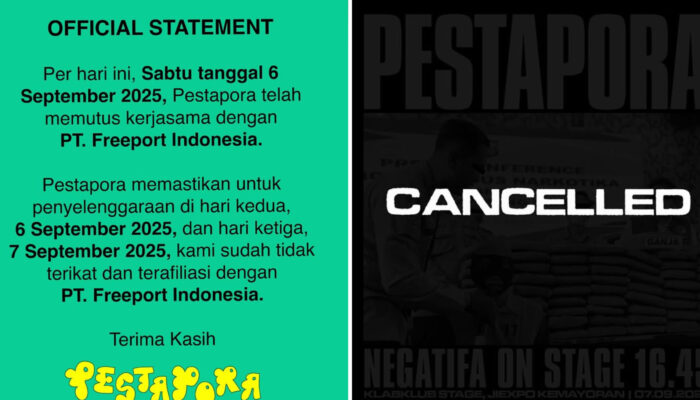 Pestapora Putus Kerja Sama dengan Freeport Indonesia, Tiga Band Batal Tampil