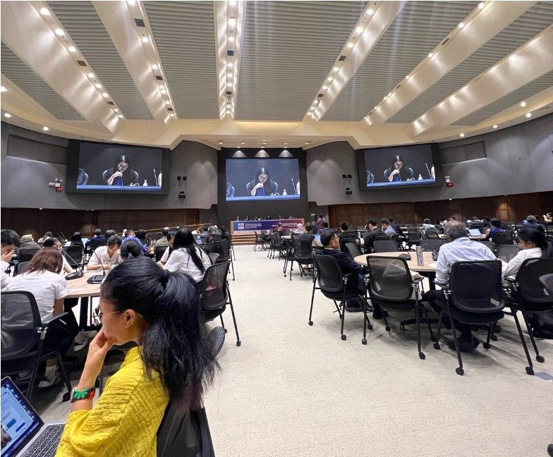 Fatrisia Ain saat menjadi pembicara di pertemuan United Nations Conference Centre (UNCC) Bangkok. (Foto: Dok. Istw)