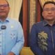 Sekretaris Daerah Provinsi Gorontalo, Sofian Ibrahim bersama Deputi Kepala Kantor Perwakilan BI Provinsi Gorontalo, Ciptoning Suryo Condro saat memberikan keterangan resmi soal penundaan tersebut/Hibata.id