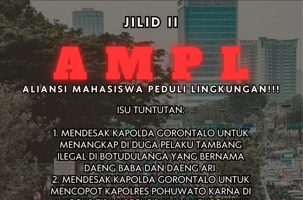 Aliansi Mahasiswa Peduli Lingkungan (AMPL) memastikan bakal kembali menggelar aksi demonstrasi, Senin (15/9/2025)/Hibata.id