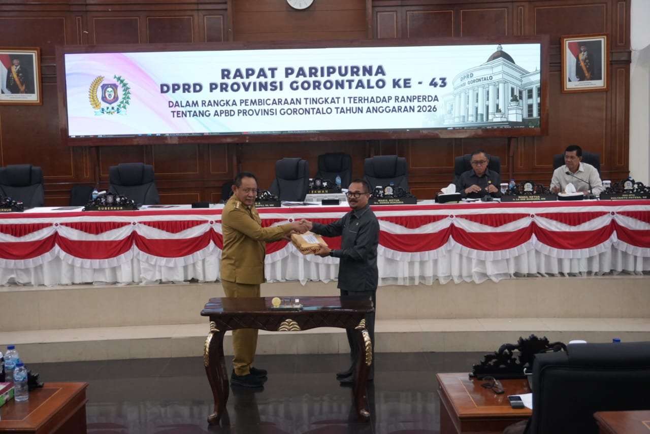 Ketua DPRD Provinsi Gorontalo Thomas Mopili menyatakan delapan fraksi telah memberikan persetujuan/Hibata.id