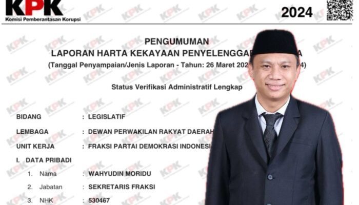 Video Viral, Begini Besaran Harta Kekayaan Wahyudin Moridu di LHKPN