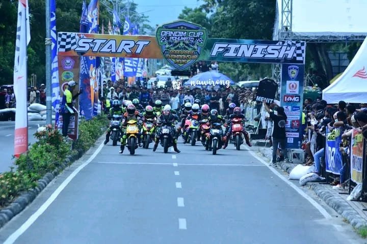 Road Race Piala Dandim Cup 2025 sukses mengguncang Sirkuit Blok Plan Marisa, Kabupaten Pohuwato/Hibata.id