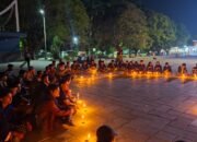 Aksi Lilin Pecinta Alam Gorontalo Kenang Muhamad Jeksen dengan Doa dan Puisi