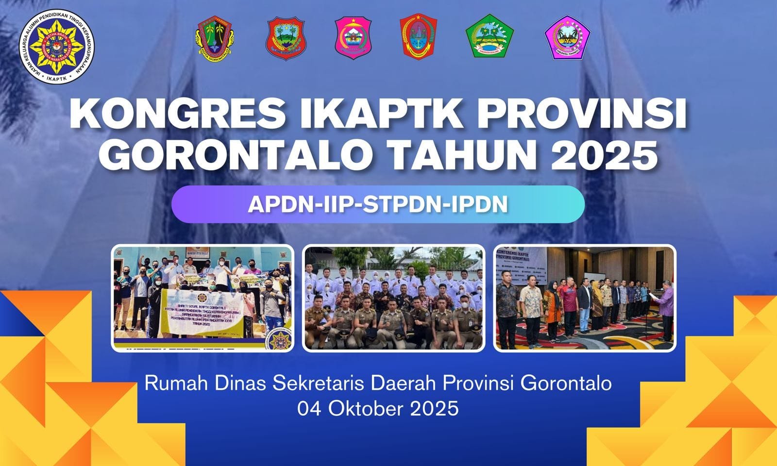 Pemplet kongres Ikatan Keluarga Alumni Kepamongprajaan (IKAPTK) Provinsi Gorontalo. (Foto: Istw)