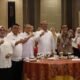 Sekretaris Daerah Kabupaten Gorontalo, Sugondo Makmur saat hadir dalam forum evaluasi implementasi SAKIP yang digelar di Aston Hotel Gorontalo, Rabu, 8 Oktober 2025. (Foto: Dok. Istw)