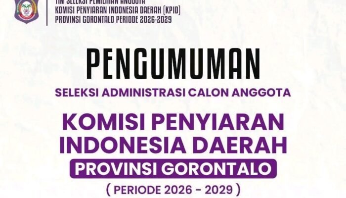 Pengumuman Seleksi KPID Gorontalo: Berikut Daftar Nama Peserta Lolos Administrasi