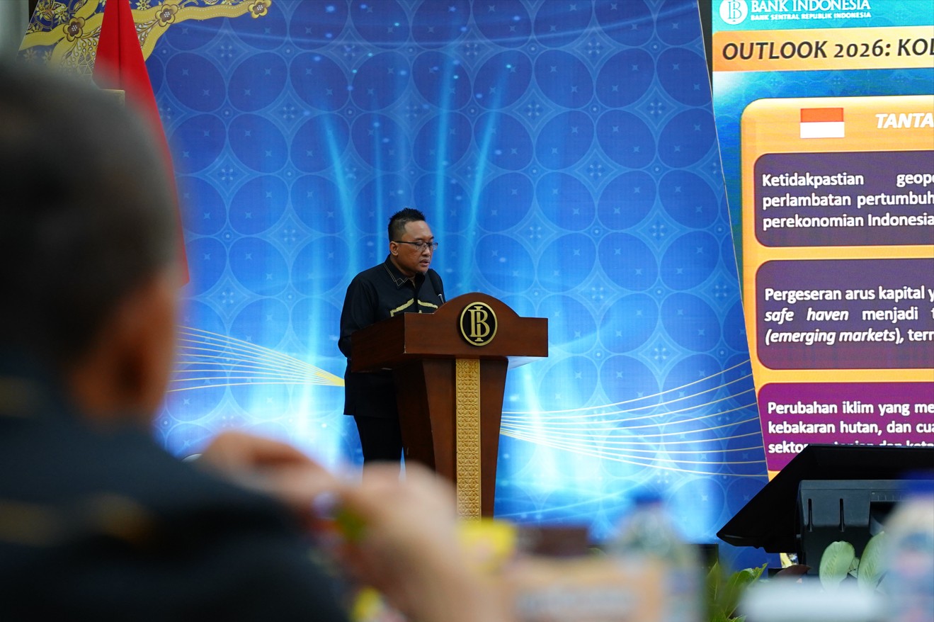 Plh. Kepala Perwakilan BI Gorontalo, Ciptoning Suryo Condro, menyampaikan bahwa ekonomi Gorontalo menunjukkan tren positif pada triwulan III 2025/Hibata.id