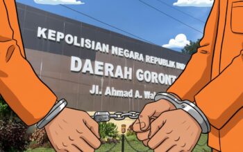 Ilustrasi - Polda Gorontalo dan Tersangka/Hibata.id