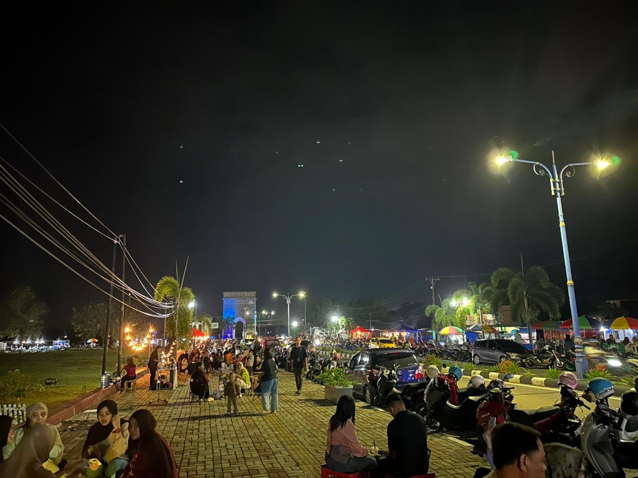 Pedestrian yang kini menjadi lokasi aktivitas UMKM di Center Point/Hibata.id