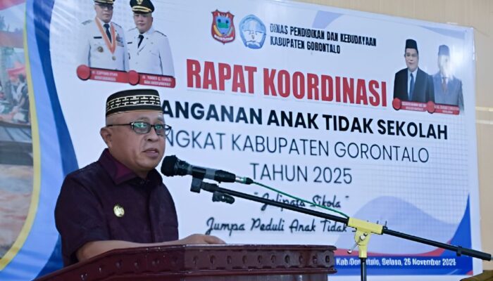Bupati Gorontalo Sofyan Puhi Targetkan Nol Anak Tidak Sekolah dalam Lima Tahun