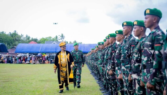 Batalyon Infanteri TP 870/Sangia Wambulu Resmi Diterima, Berikut Pesan Bupati Azhari