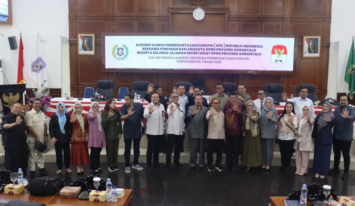 DPRD Provinsi Gorontalo bersama KPK RI menggelar audiensi dan sosialisasi pencegahan korupsi terintegrasi untuk memperkuat tata kelola pemerintahan yang bersih, transparan, dan akuntabel/Hibata.id