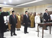 Pelantikan berlangsung di Ruang Lupa Lelah, Kantor Bupati Bone Bolango, Senin (22/12/2025)/Hibata.id
