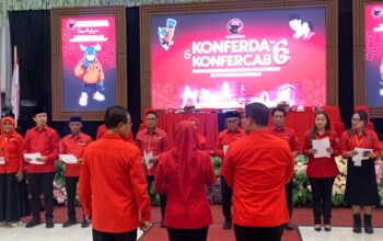 Pelantikan pengurus DPD PDI Perjuangan Gorontalo/Hibata.id