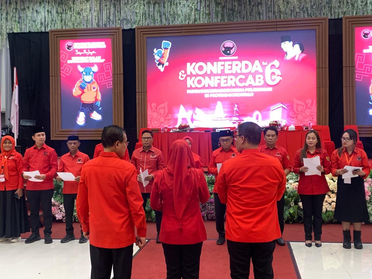 Pelantikan pengurus DPD PDI Perjuangan Gorontalo/Hibata.id