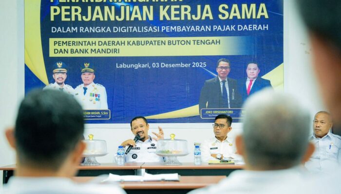 Pemkab Buton Tengah Gandeng Bank Mandiri Perkuat Digitalisasi Pembayaran Pajak dan Retribusi
