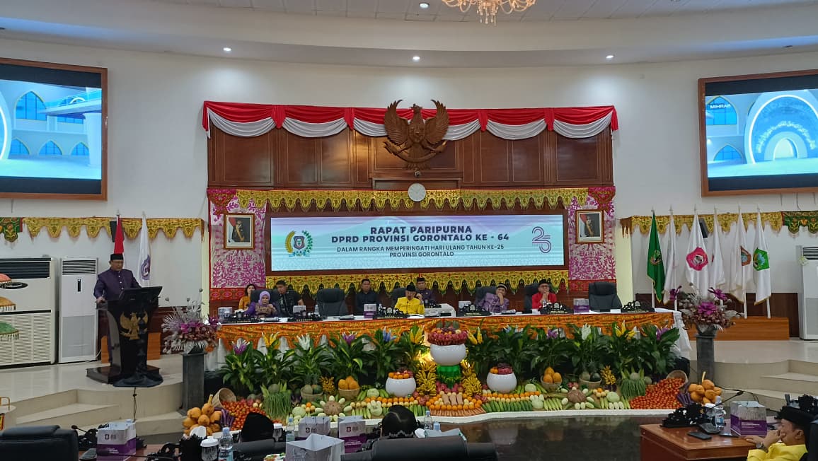 DPRD Provinsi Gorontalo kembali menggelar Rapat Paripurna HUT Provinsi/Hibata.id