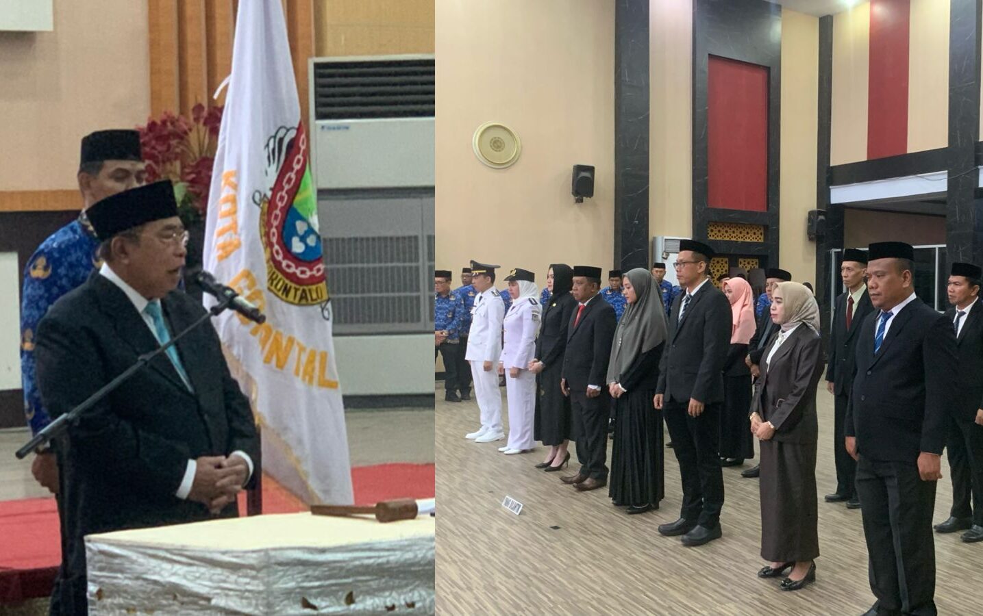 Wali Kota Gorontalo, Adhan Dambea, melantik 15 pejabat administrator (eselon III)/Hibata.id