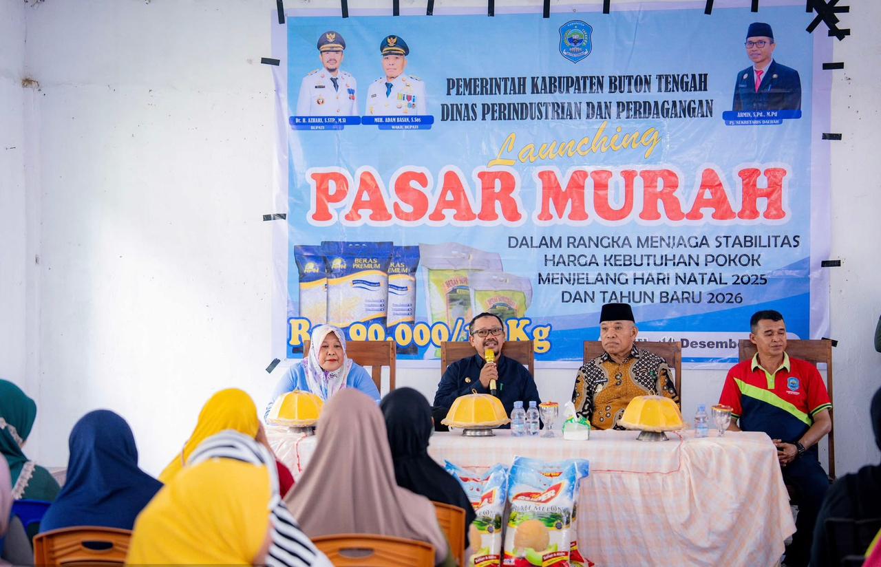 Pemerintah Kabupaten Buton Tengah (Buteng), Sulawesi Tenggara, menggelar pasar murah/Hibata.id