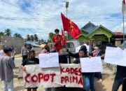 Liga Mahasiswa Nasional untuk Demokrasi (LMND) Gorontalo saat menggelar aksi. (Foto: Istw)