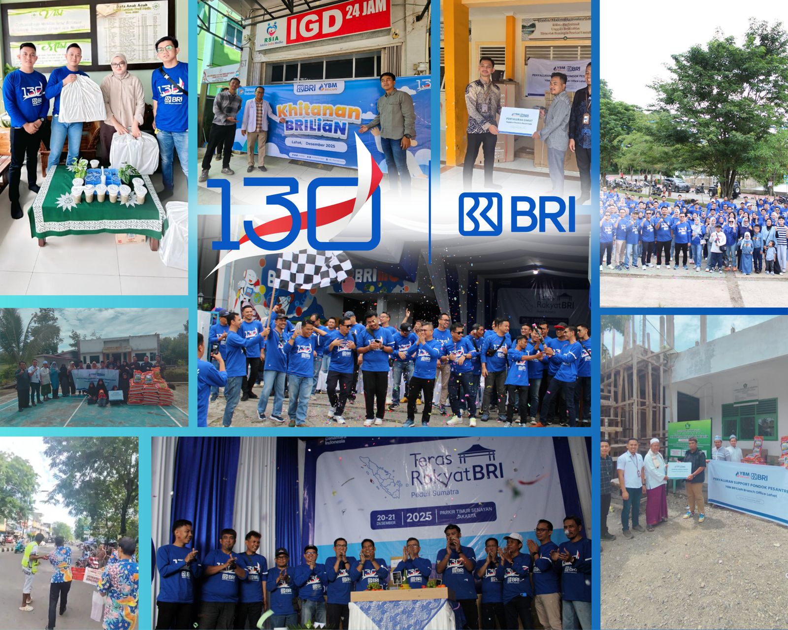 BRI Branch Office Lahat menggelar bakti sosial, sunatan massal, dan aksi peduli bencana dalam rangka HUT ke-130 BRI sebagai wujud kepedulian sosial dan penerapan ESG/Hibata.id