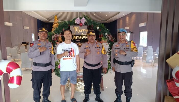 Polres Pohuwato Sterilisasi Gereja dan Cek Kesiapsiagaan Pos Pengamanan Saat Natal