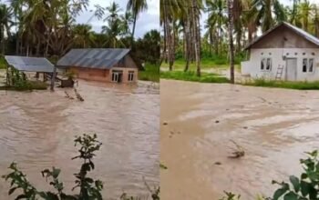 Banjir kembali merendam Kecamatan Marisa. (Foto: Istw)