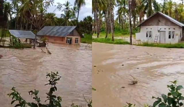Banjir kembali merendam Kecamatan Marisa. (Foto: Istw)