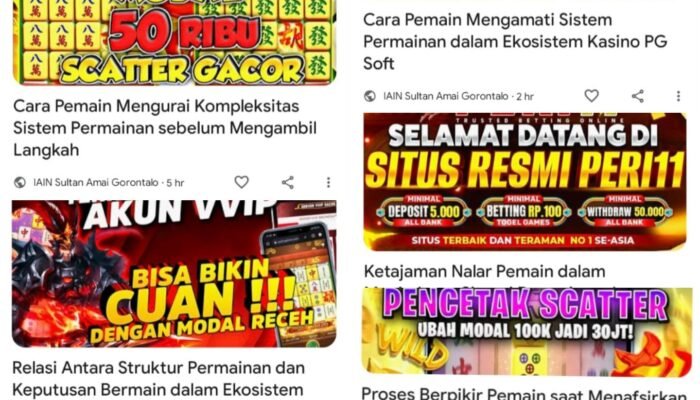 Tetap Gacor, Website IAIN Gorontalo Kembali Memuat Konten Judi Online