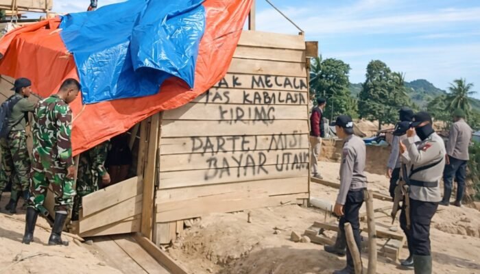 Pondok Dibongkar, Alat Tambang Disita dalam Operasi PETI di Dengilo