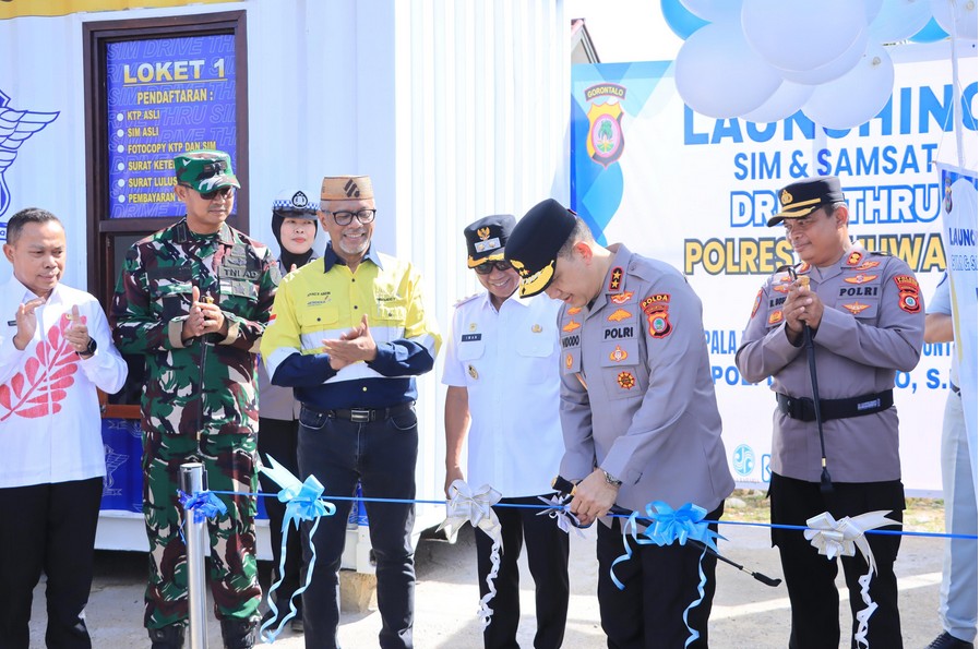 Polres Pohuwato resmi membuka layanan SIM dan Samsat Drive Thru untuk mempermudah warga mengurus administrasi kepolisian/Hibata.id