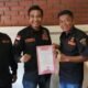 DPD GRIB Jaya Sumatera Selatan menyerahkan SK Mandat kepada Ketua dan Sekretaris DPC GRIB Jaya Musi Banyuasin periode 2026 di Palembang/Hibata.id