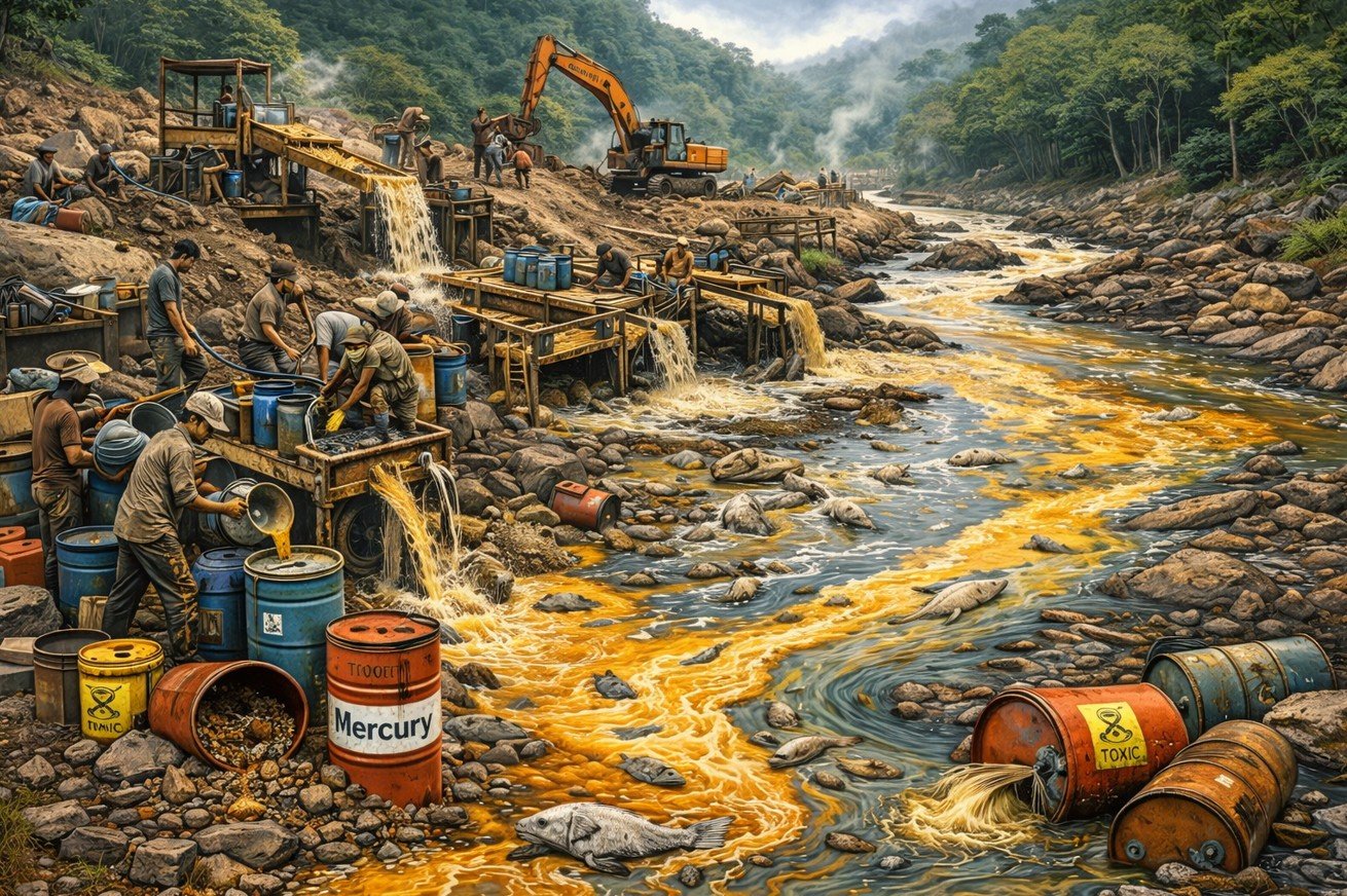 Ilustrasi - Pencemaran Merkuri di Pohuwato/Hibata.id